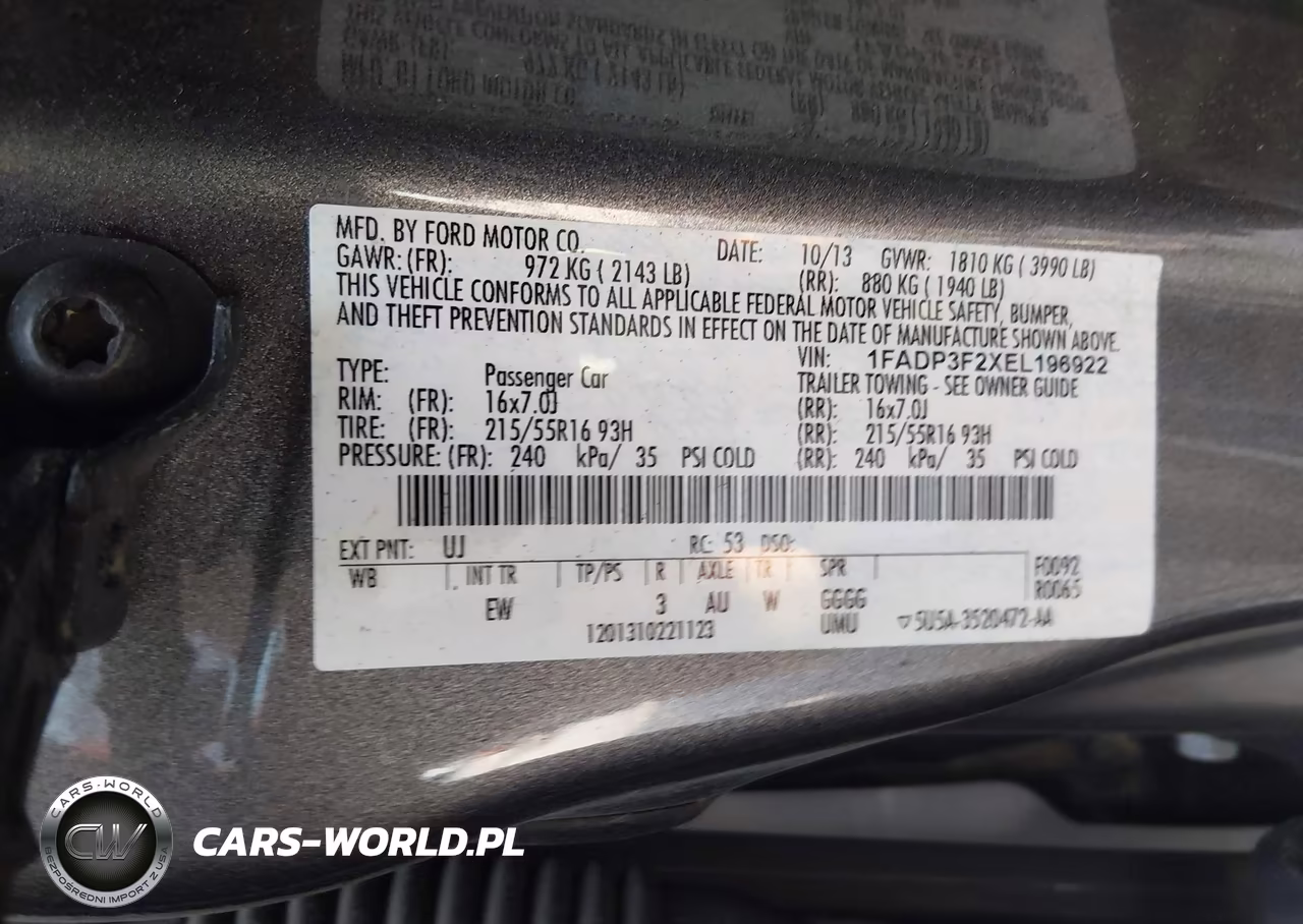2014 Ford Focus Se VIN:1FADP3F2XEL196922 - 9
