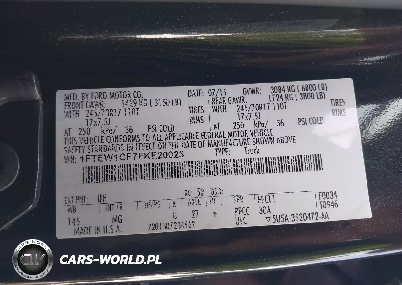 2015 Ford F-150 Xlt VIN:1FTEW1CF7FKE20023 - 9
