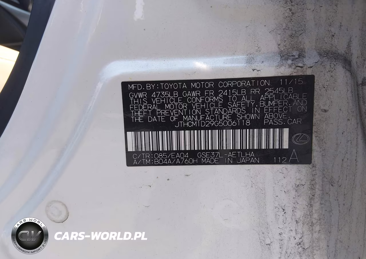 2016 Lexus Is 300 VIN:JTHCM1D29G5006118 - 9