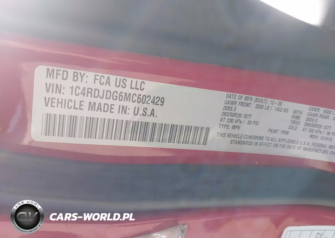 2021 Dodge Durango Gt Awd VIN:1C4RDJDG6MC602429 - 9