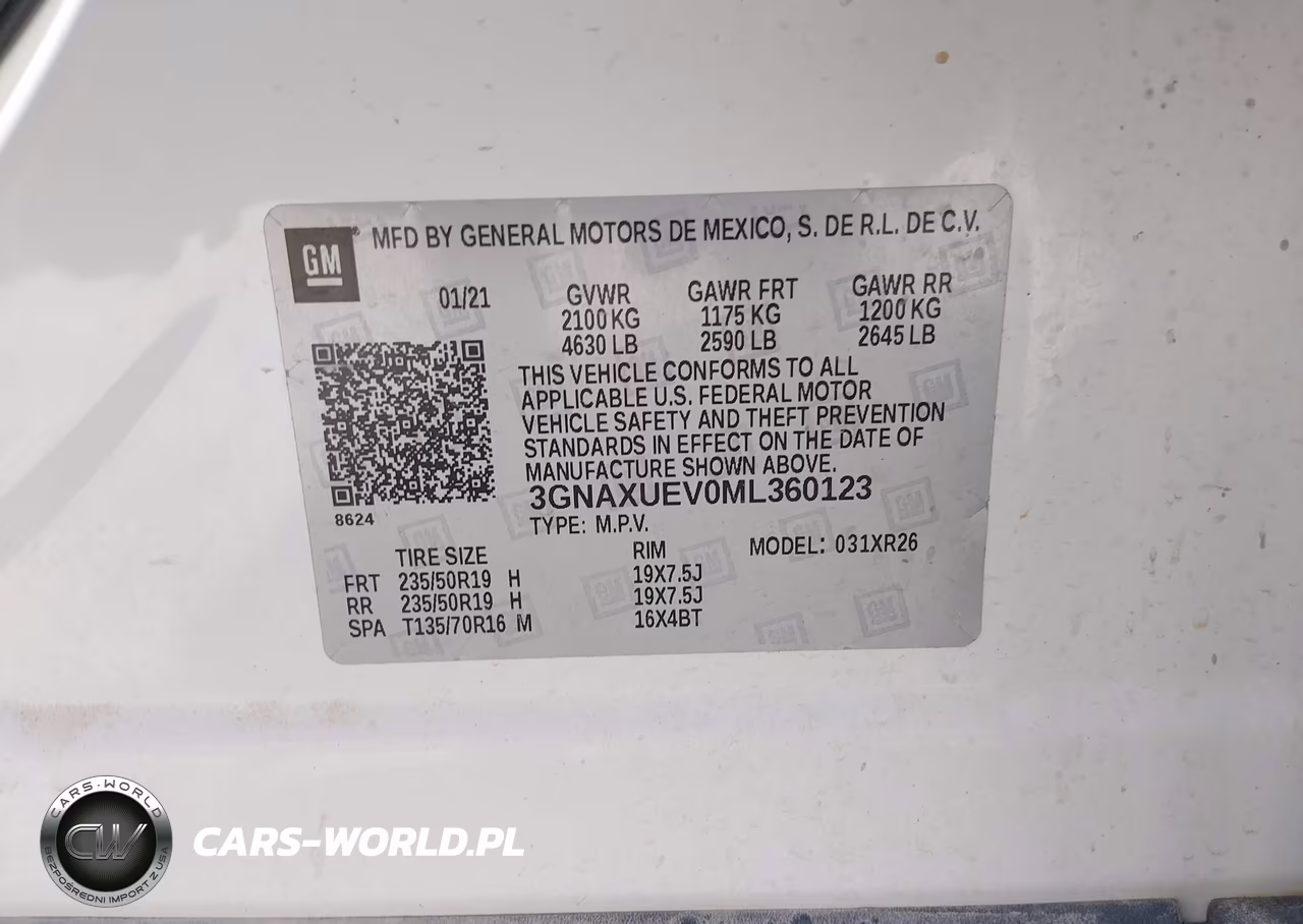 2021 Chevrolet Equinox Awd Lt VIN:3GNAXUEV0ML360123 - 9