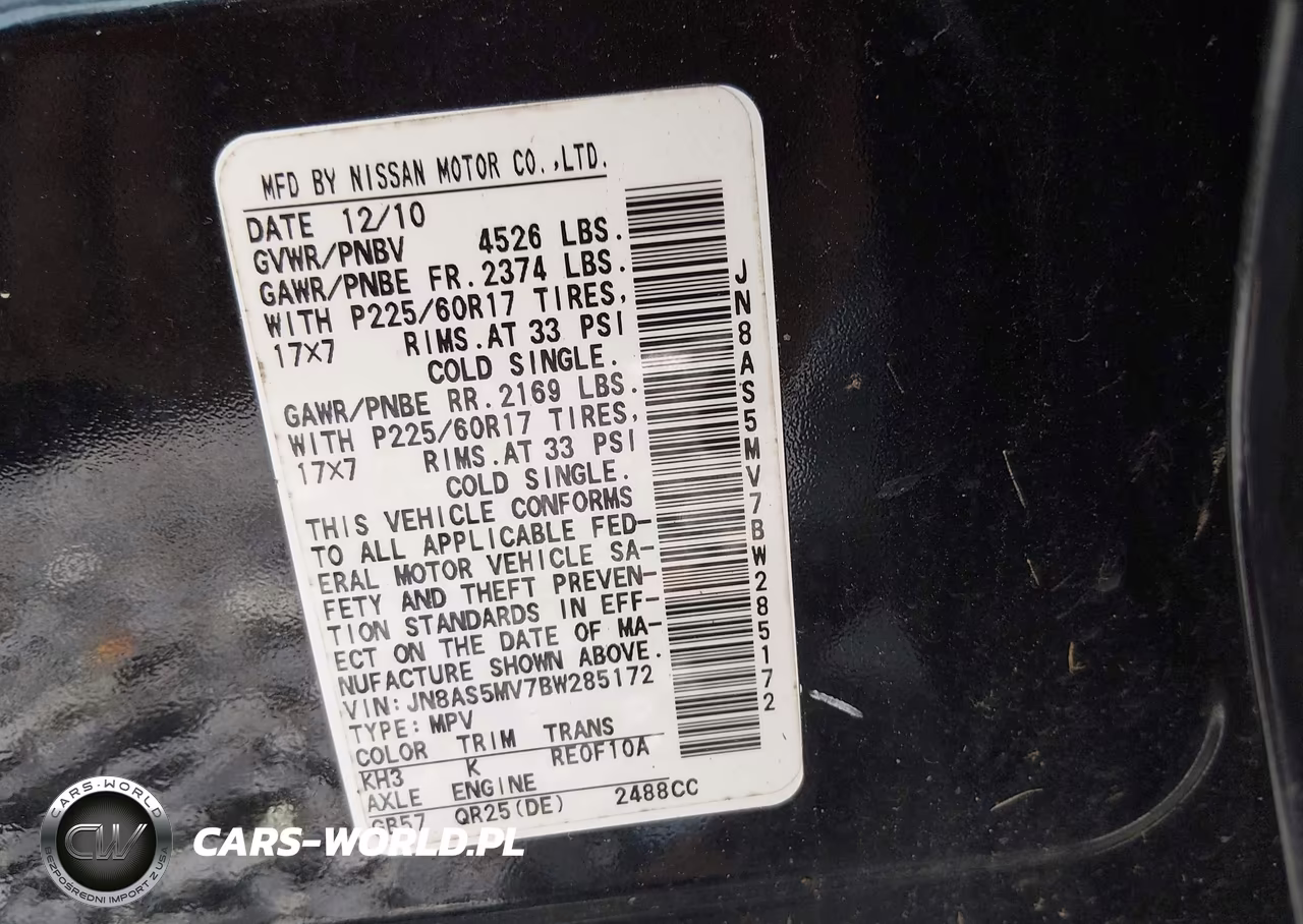 2011 Nissan Rogue Sv VIN:JN8AS5MV7BW285172 - 9