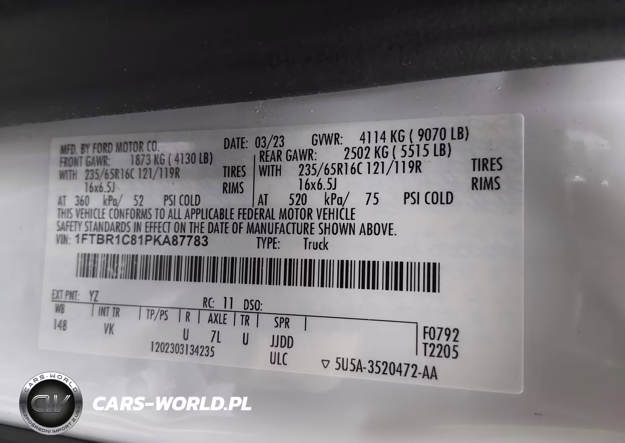 2023 Ford Transit-250 VIN:1FTBR1C81PKA87783 - 9