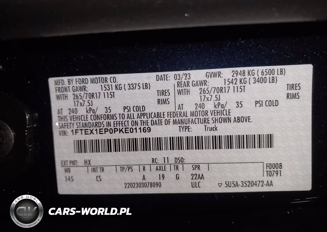 2023 Ford F-150 Xl VIN:1FTEX1EP0PKE01169 - 9