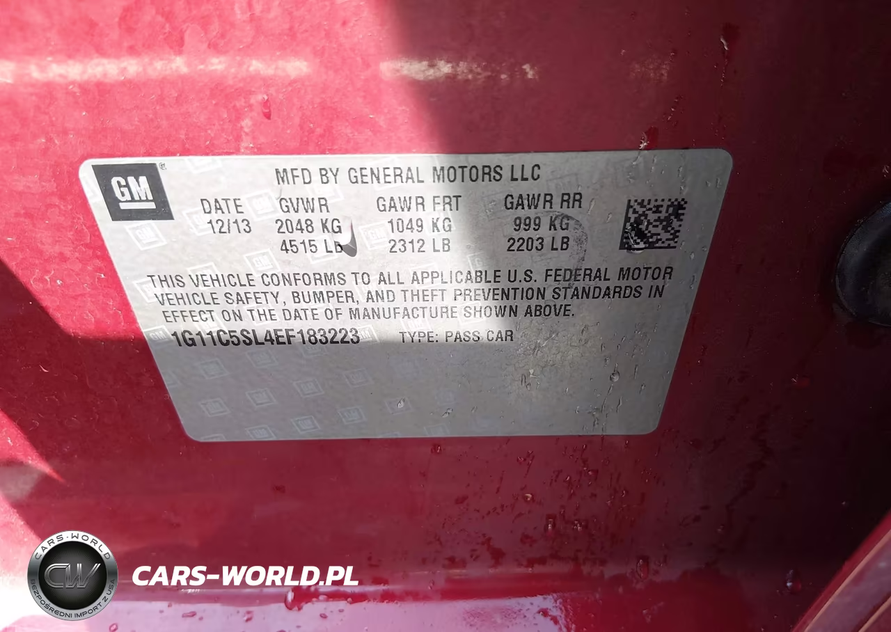 2014 Chevrolet Malibu 1Lt VIN:1G11C5SL4EF183223 - 9