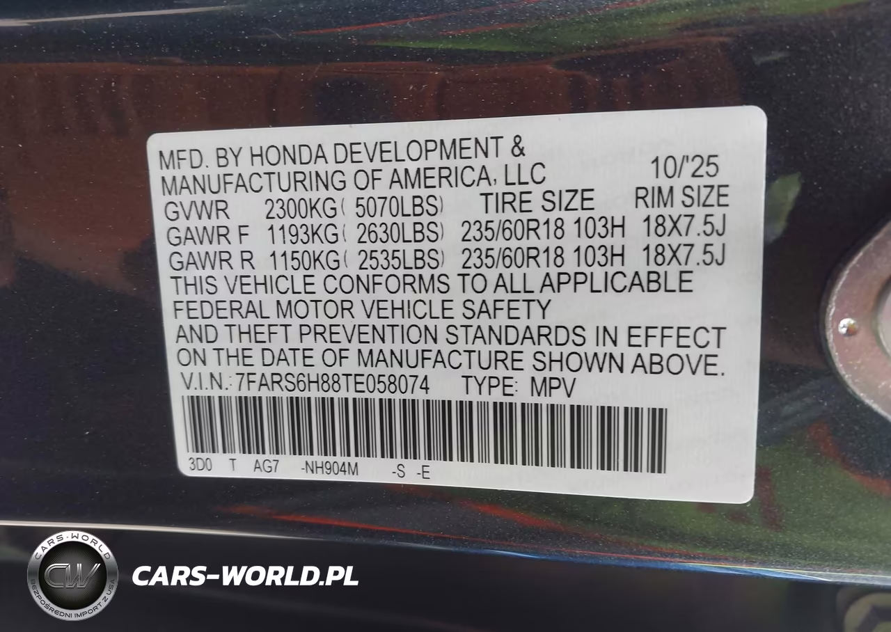 2026 Honda Cr-V Hybrid Awd Sport-L VIN:7FARS6H88TE058074 - 9