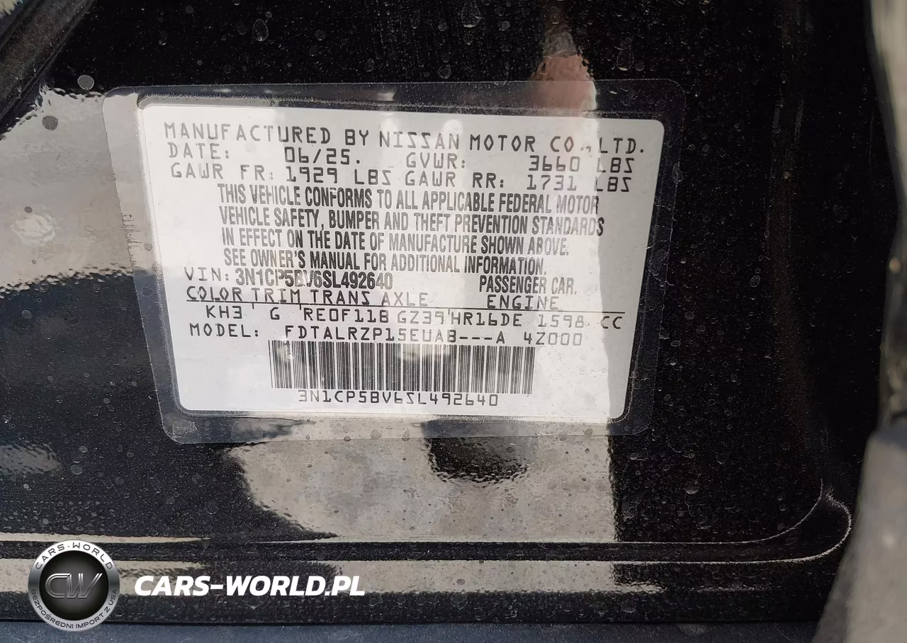 2025 Nissan Kicks Play S VIN:3N1CP5BV6SL492640 - 9