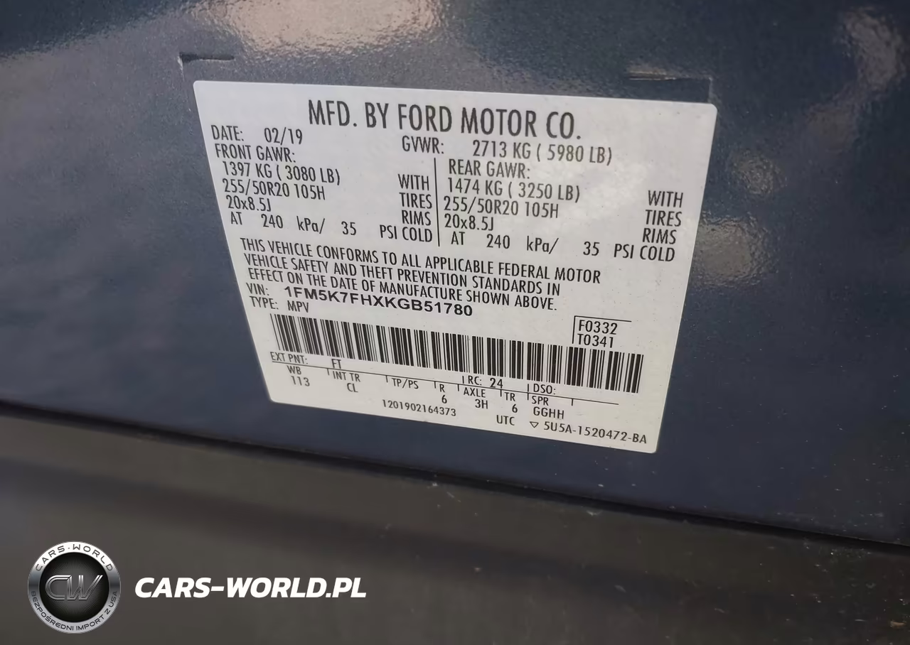 2019 Ford Explorer Limited VIN:1FM5K7FHXKGB51780 - 9