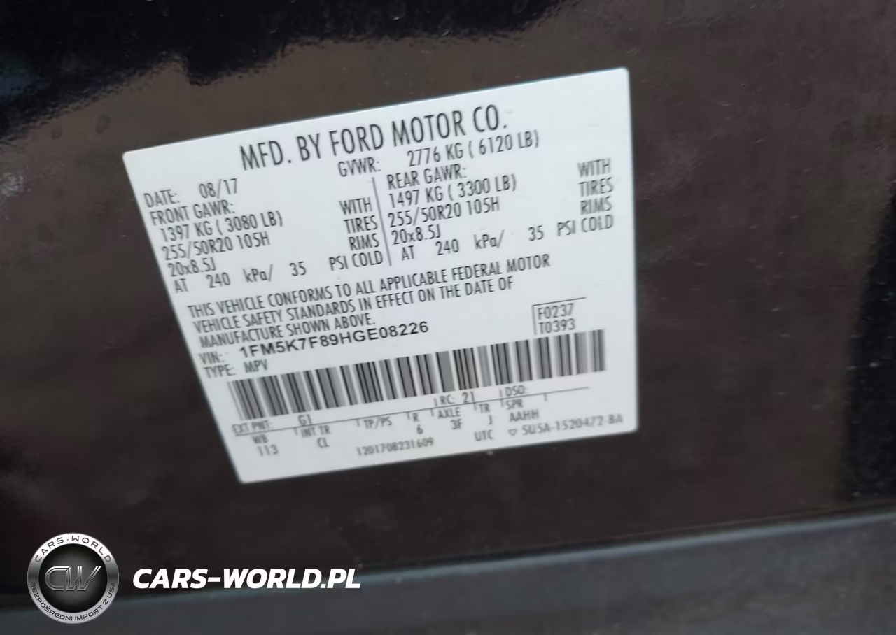 2017 Ford Explorer Limited VIN:1FM5K7F89HGE08226 - 9