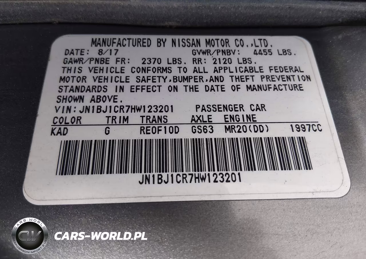 2017 Nissan Rogue Sport S VIN:JN1BJ1CR7HW123201 - 9