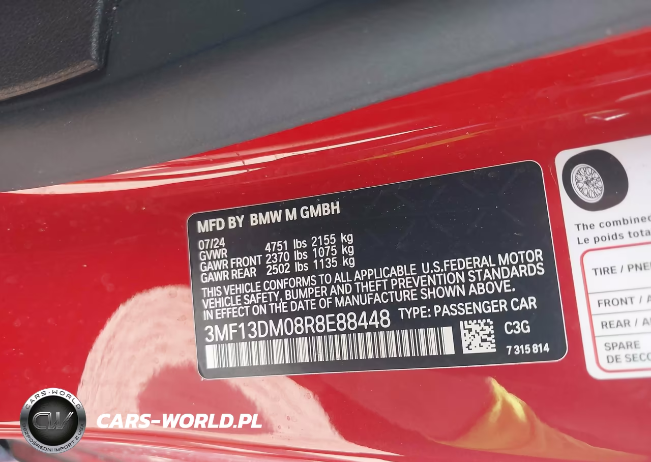 2024 BMW M2 VIN:3MF13DM08R8E88448 - 9