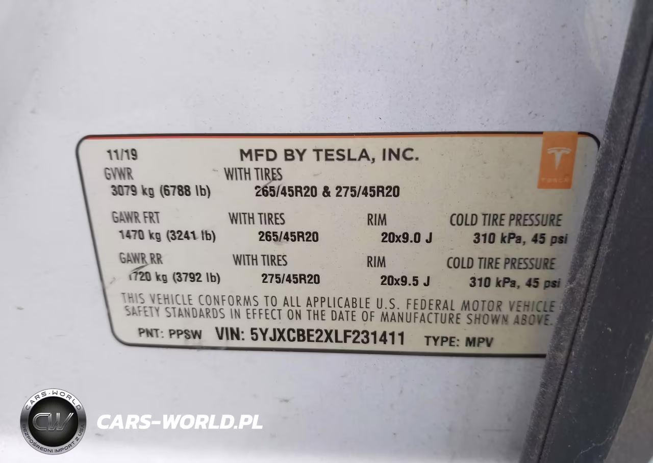 2020 Tesla Model X Long Range Dual Motor All-Wheel Drive-Long Range Plus Dual Motor All-Wheel Drive VIN:5YJXCBE2XLF231411 - 9