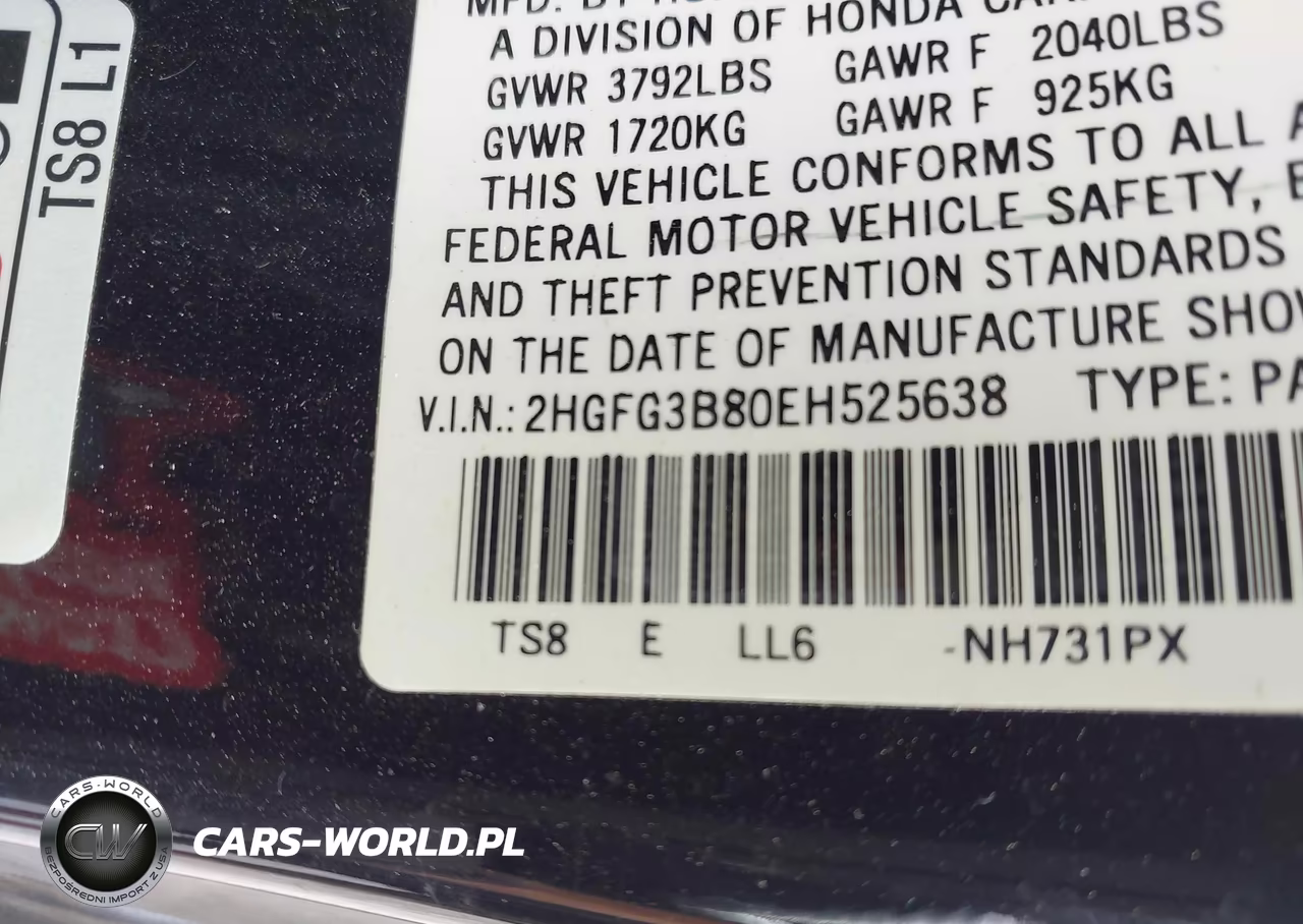 2014 Honda Civic Ex VIN:2HGFG3B80EH525638 - 9