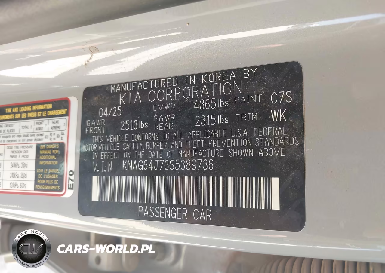 2025 Kia K5 Gt-Line VIN:KNAG64J73S5389736 - 9