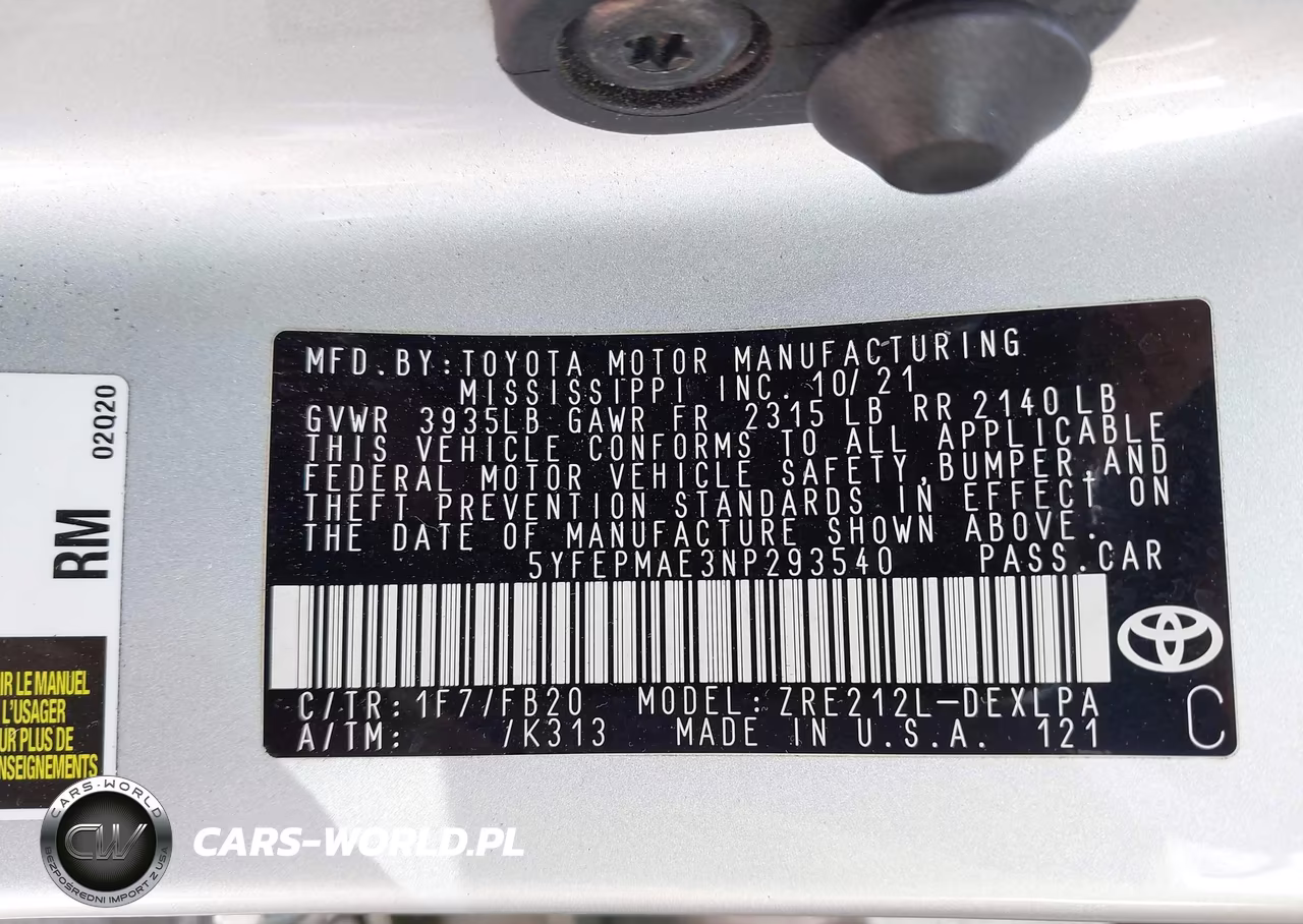 2022 Toyota Corolla Le VIN:5YFEPMAE3NP293540 - 9