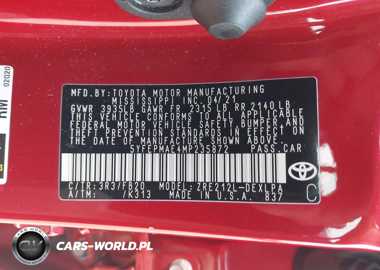 2021 Toyota Corolla Le VIN:5YFEPMAE4MP235872 - 9