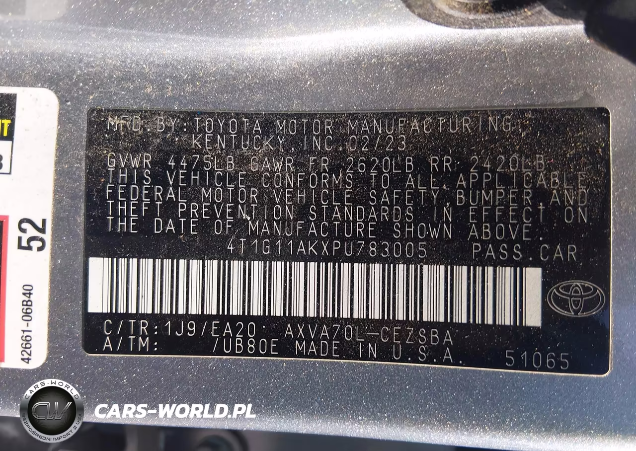 2023 Toyota Camry Se VIN:4T1G11AKXPU783005 - 9