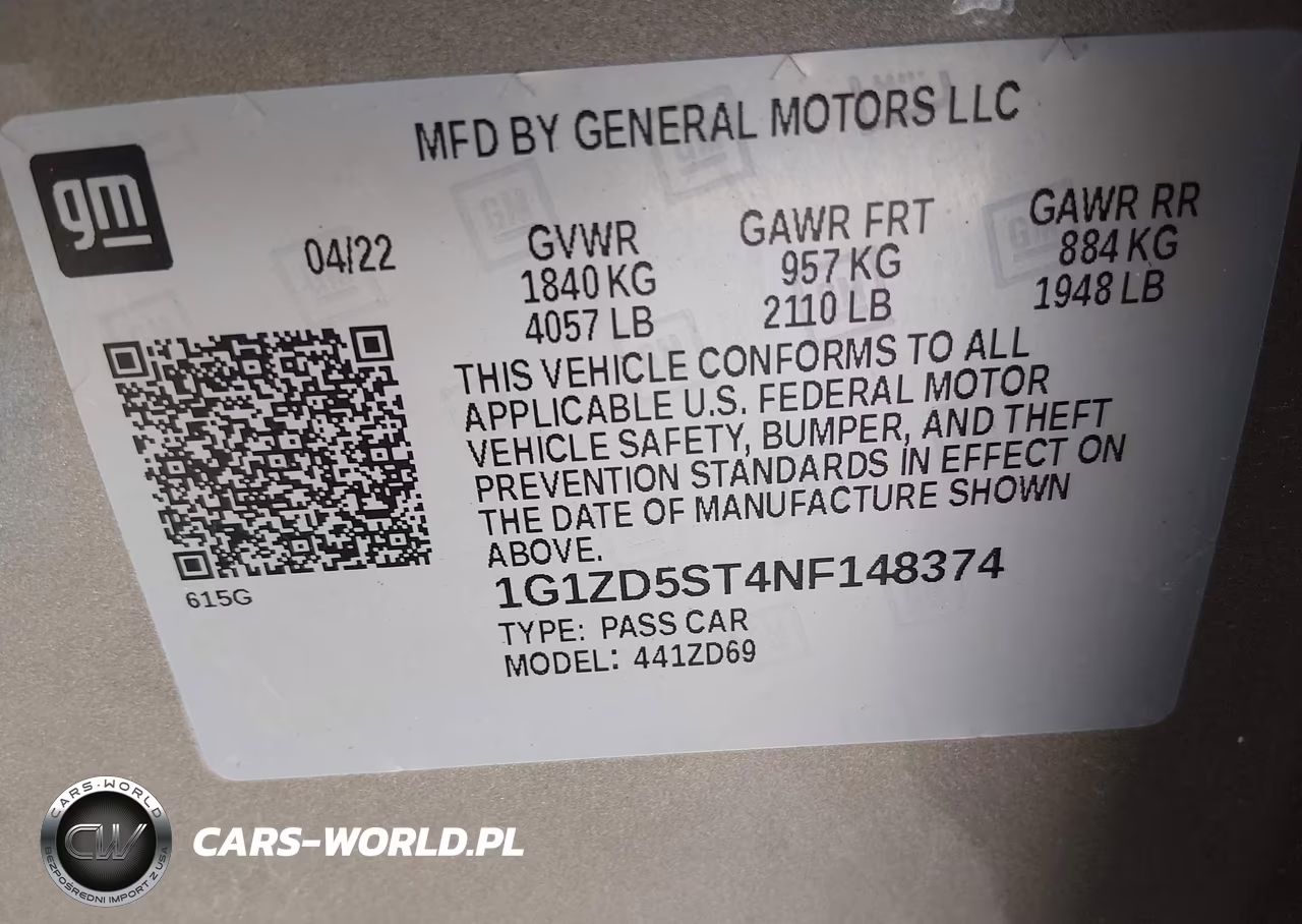 2022 Chevrolet Malibu Fwd Lt VIN:1G1ZD5ST4NF148374 - 9