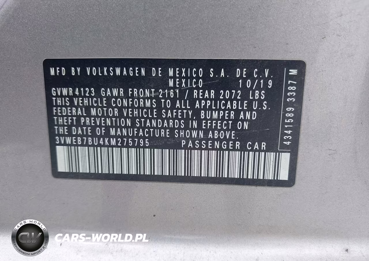 2019 Volkswagen Jetta 1.4T Sel VIN:3VWEB7BU4KM275795 - 9