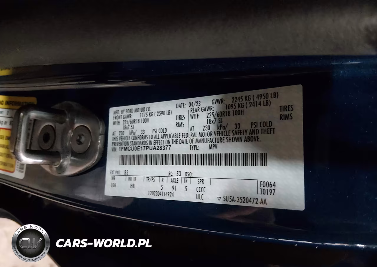 2023 Ford Escape Phev VIN:1FMCU0E17PUA28377 - 9