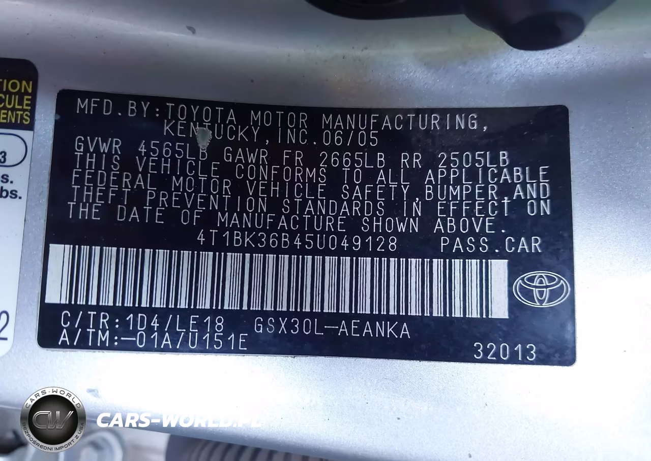 2005 Toyota Avalon Touring VIN:4T1BK36B45U049128 - 9