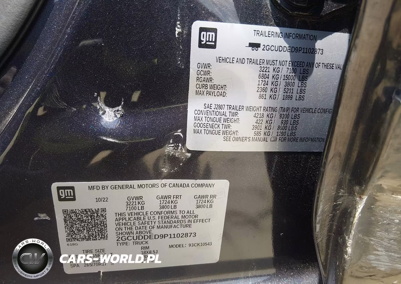 2023 Chevrolet Silverado 1500 4Wd Standard Bed Lt VIN:2GCUDDED9P1102873 - 9