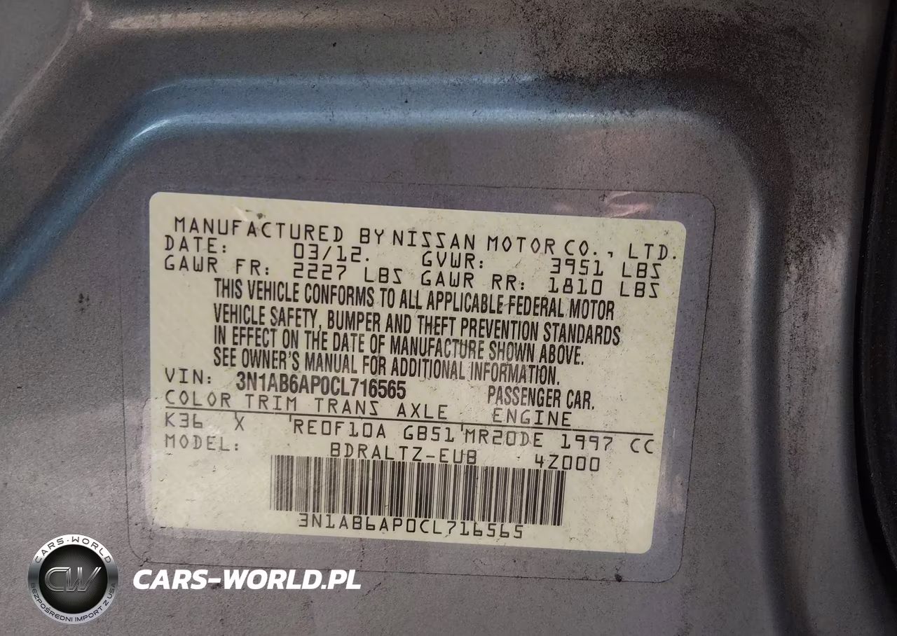 2012 Nissan Sentra 2.0 S VIN:3N1AB6AP0CL716565 - 9