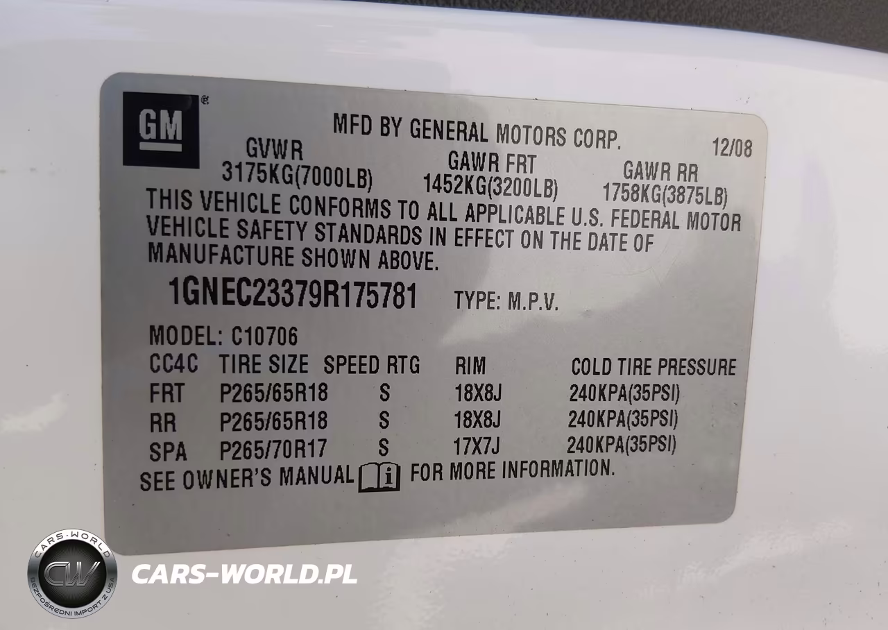 2009 Chevrolet Tahoe Lt2 VIN:1GNEC23379R175781 - 9