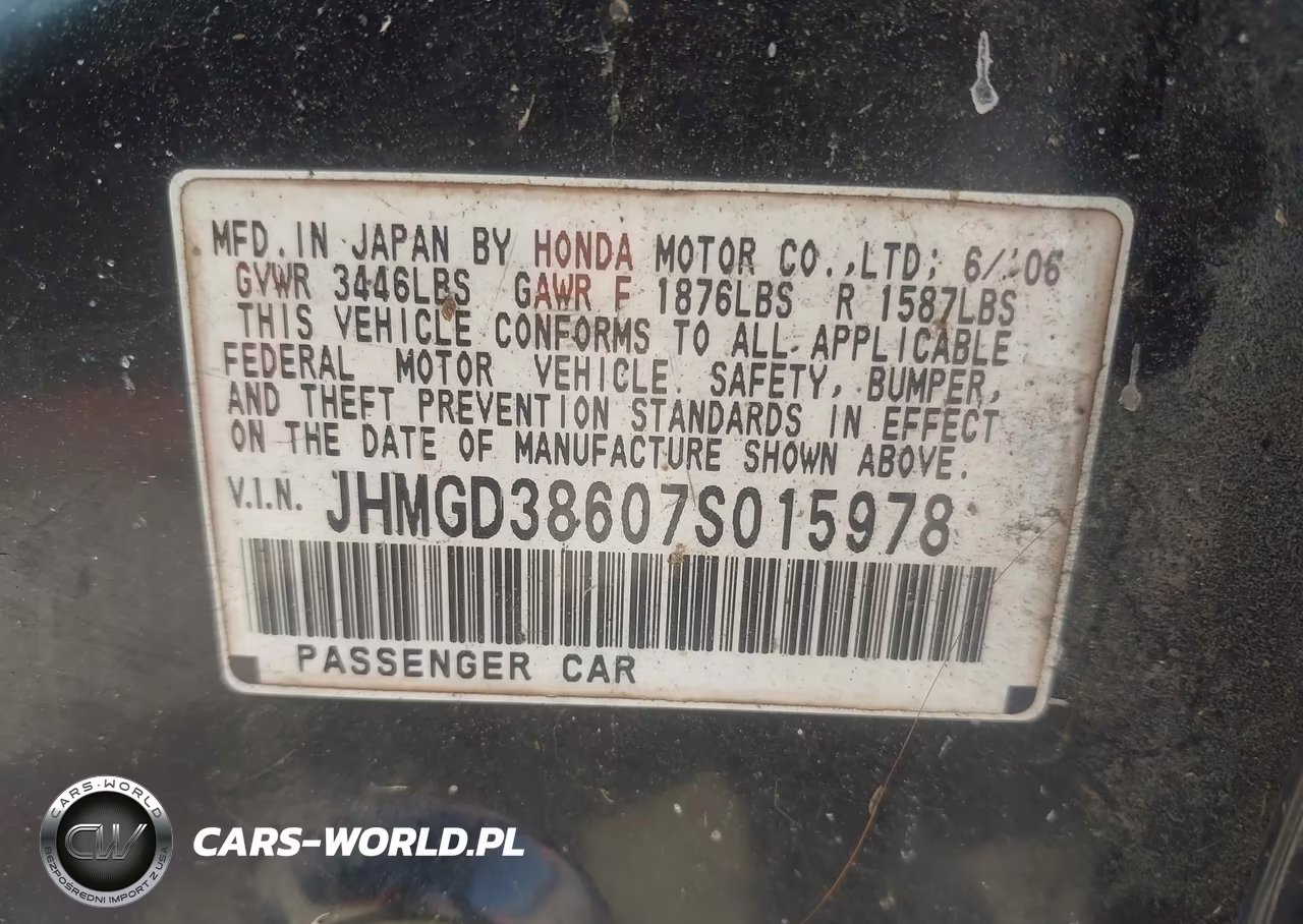 2007 Honda Fit Sport VIN:JHMGD38607S015978 - 9