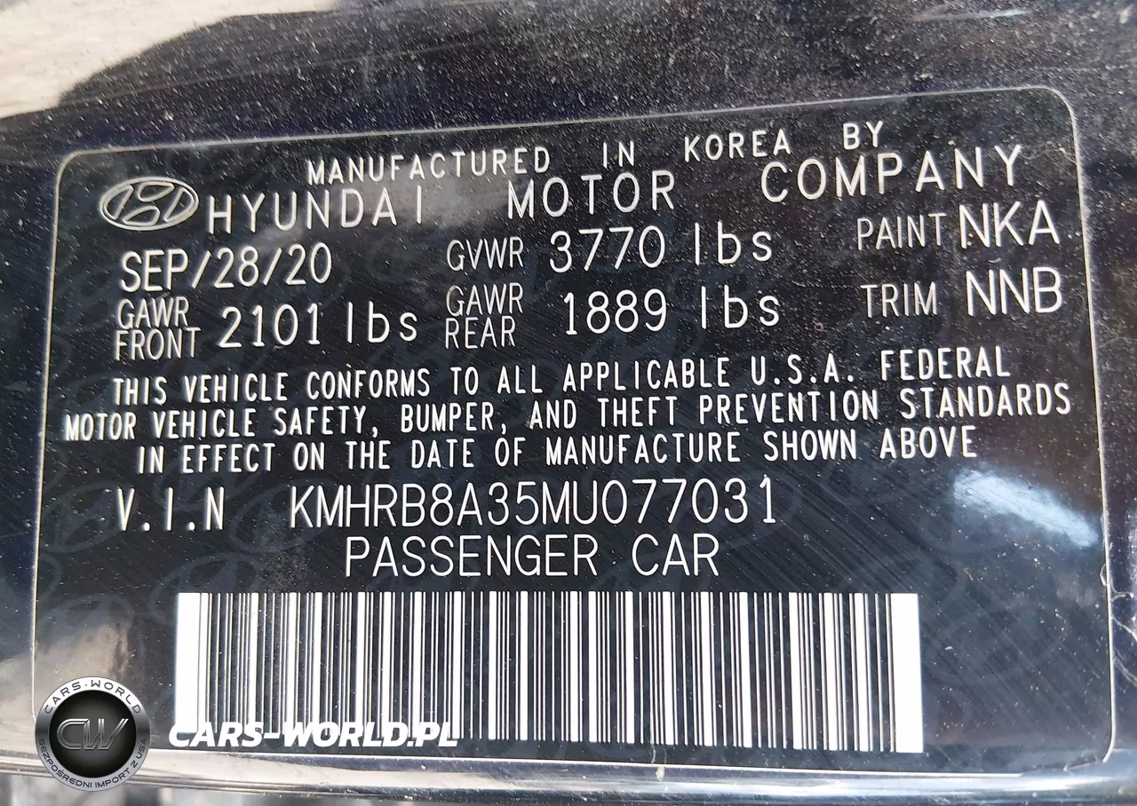 2021 Hyundai Venue Se VIN:KMHRB8A35MU077031 - 9
