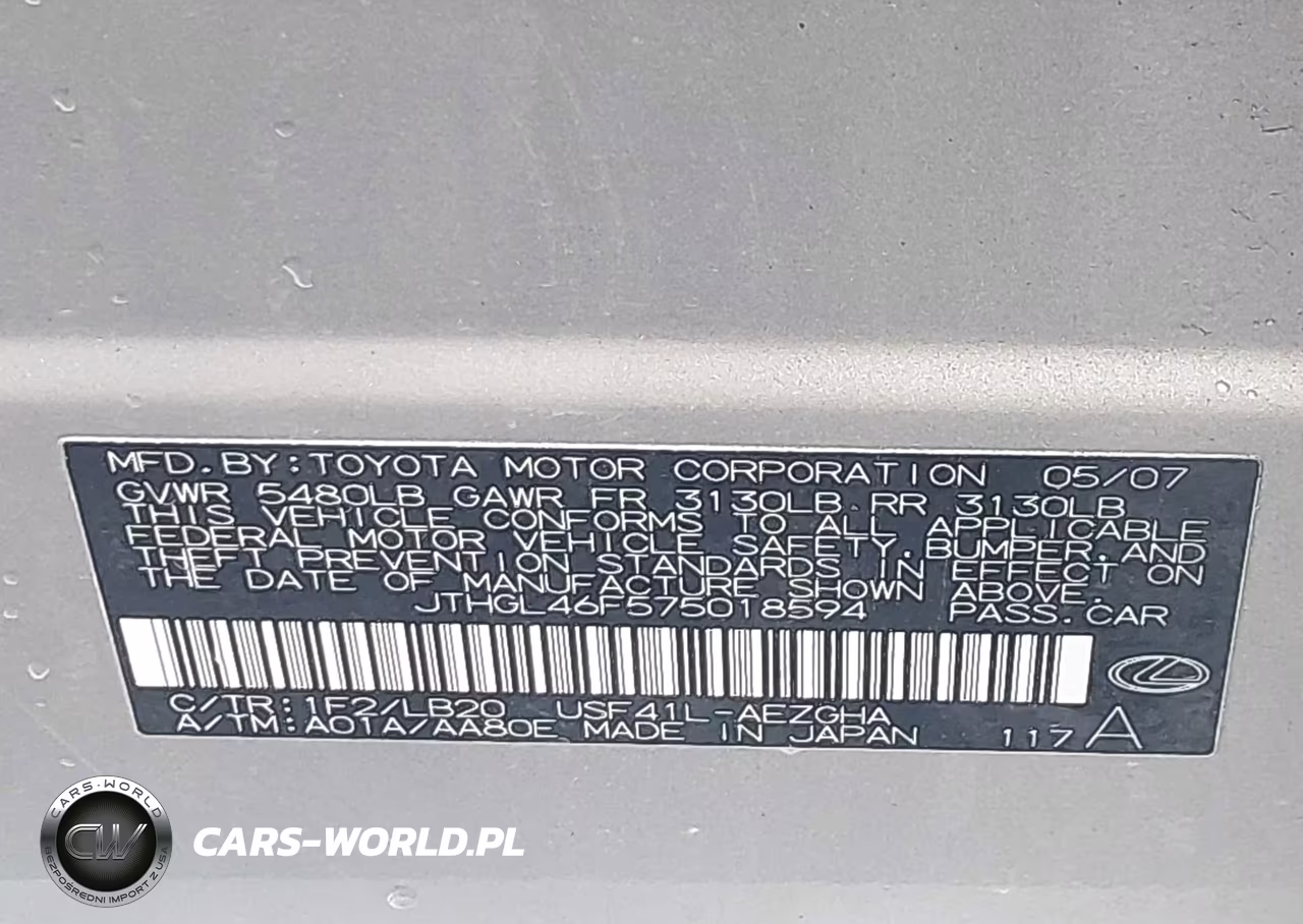 2007 Lexus Ls 460 L VIN:JTHGL46F575018594 - 9