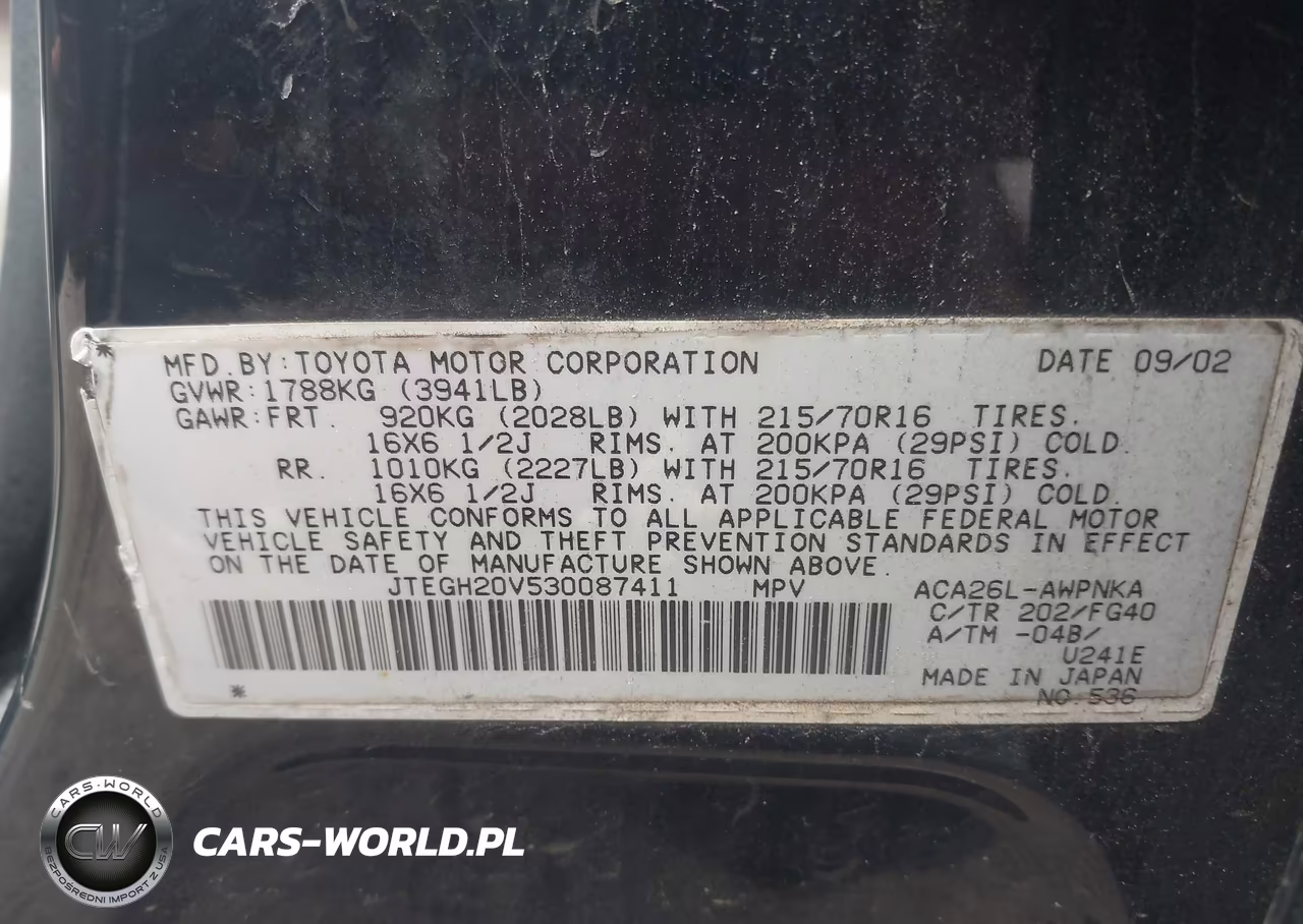 2003 Toyota Rav4 VIN:JTEGH20V530087411 - 9