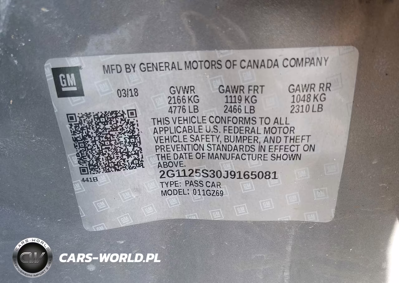 2018 Chevrolet Impala 2Lz VIN:2G1125S30J9165081 - 9