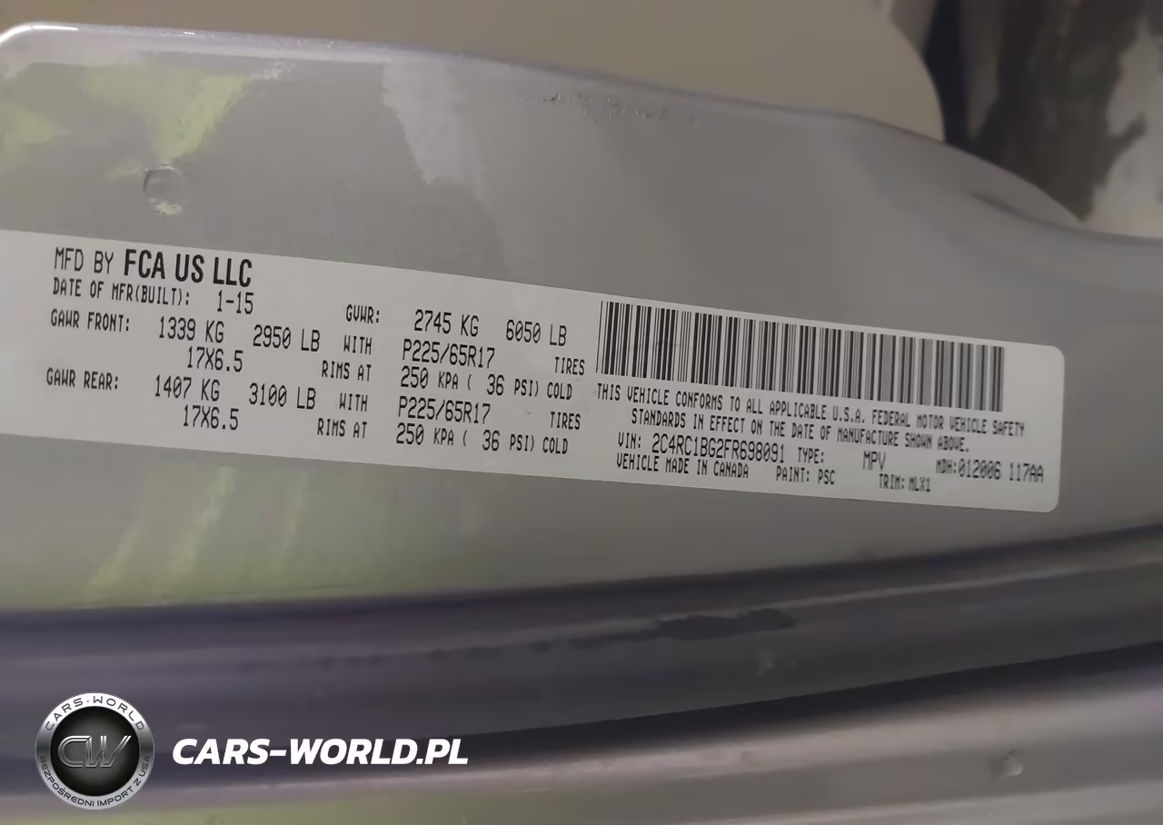 2015 Chrysler Town & Country Touring VIN:2C4RC1BG2FR698091 - 9