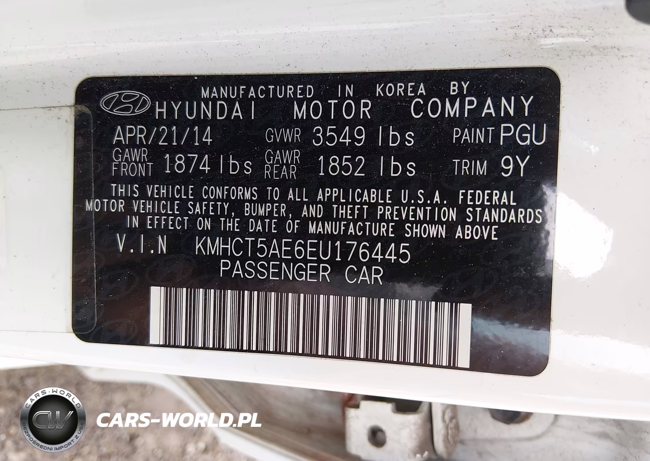 2014 Hyundai Accent Gs VIN:KMHCT5AE6EU176445 - 9