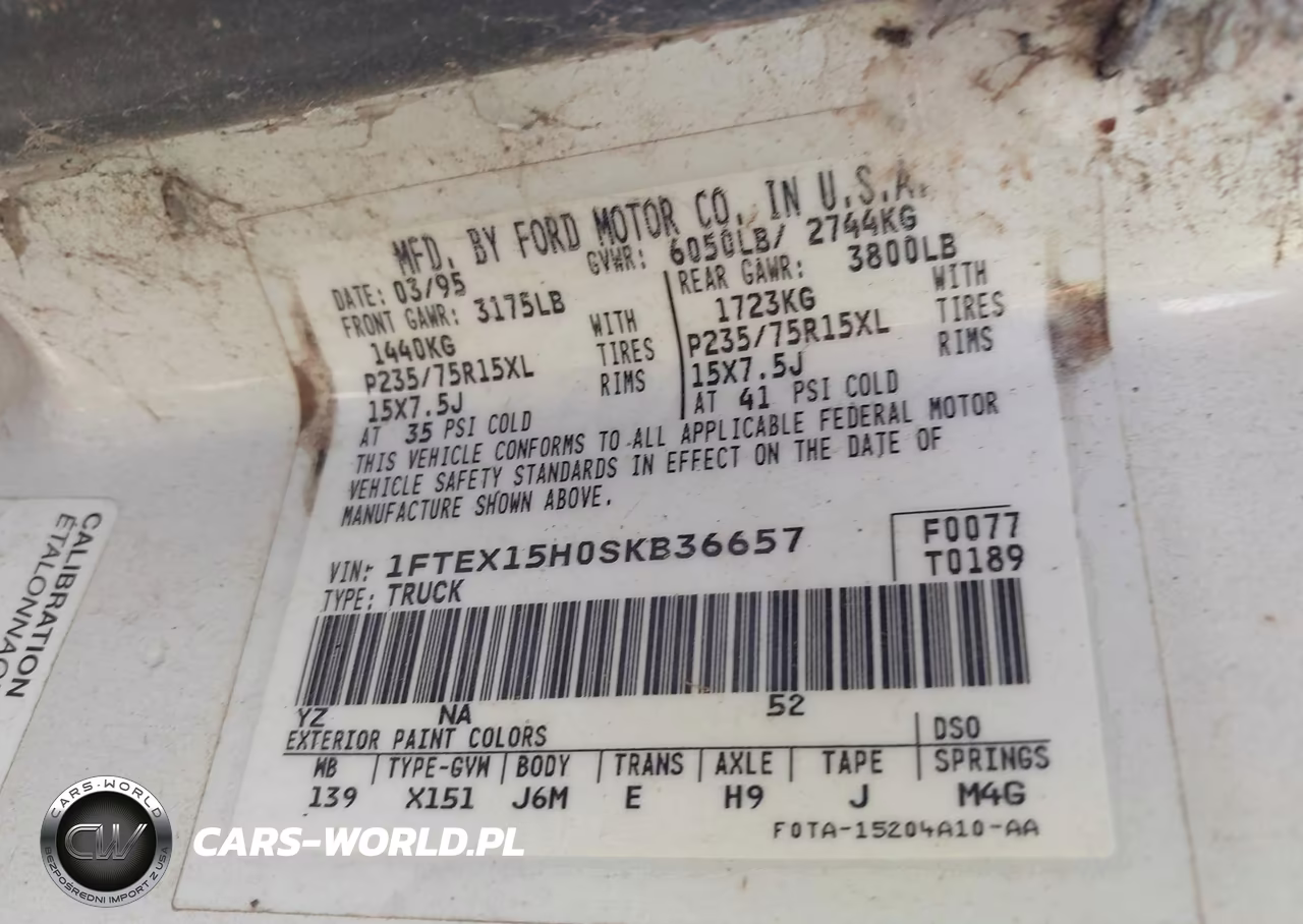 1995 Ford F150 VIN:1FTEX15H0SKB36657 - 9