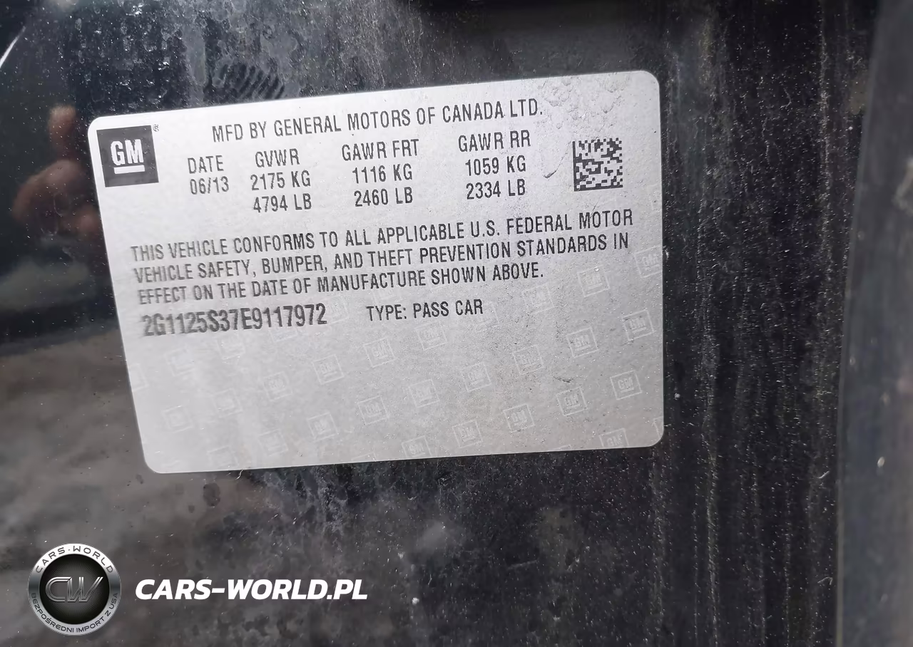 2014 Chevrolet Impala 2Lt VIN:2G1125S37E9117972 - 9
