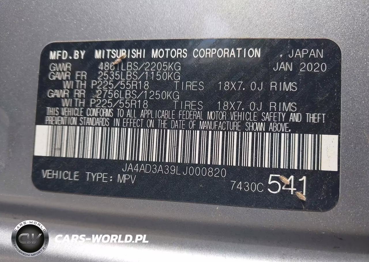 2020 Mitsubishi Outlander Le 2.4-Se 2.4-Sel 2.4-Sp 2.4 VIN:JA4AD3A39LJ000820 - 9