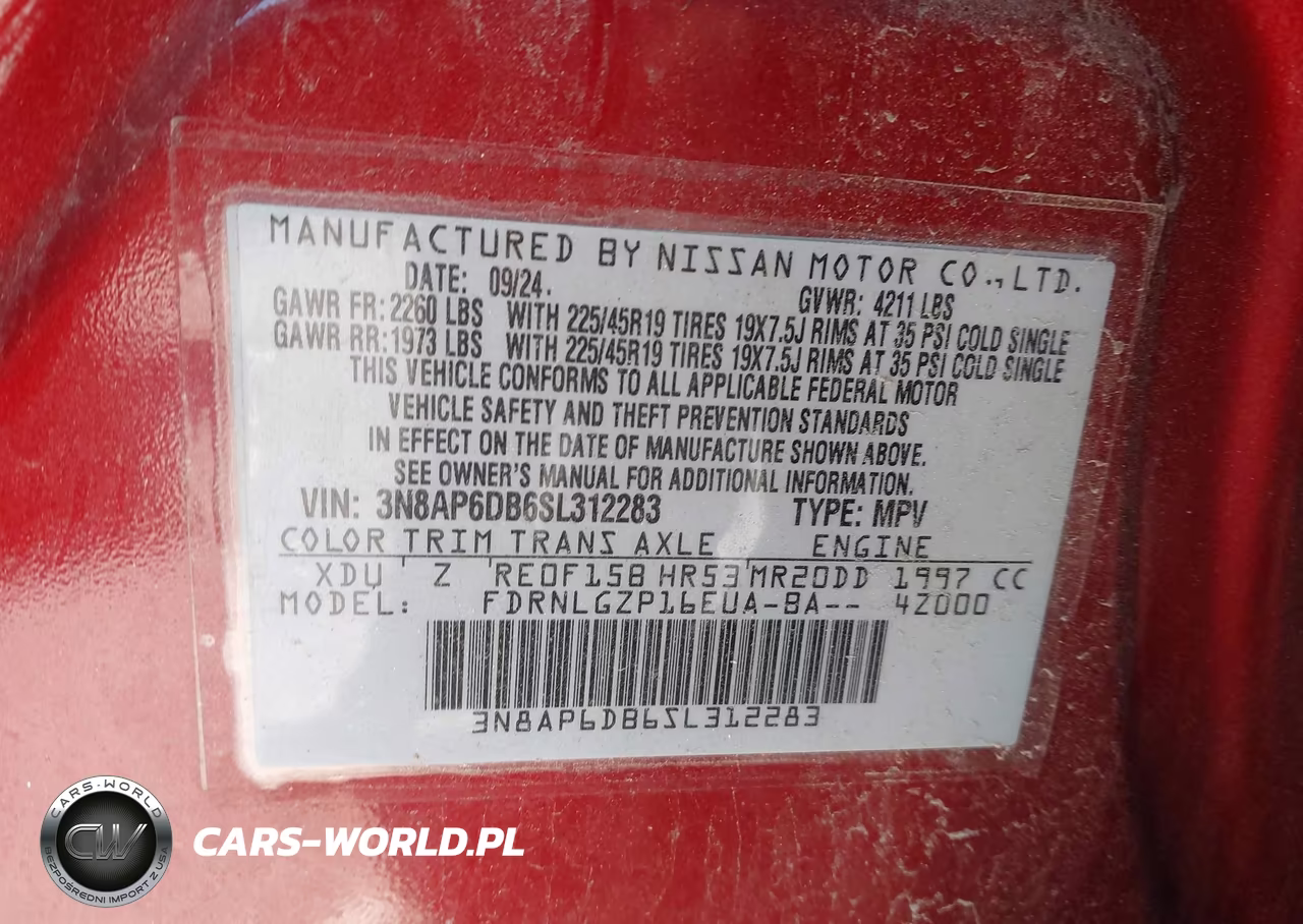 2025 Nissan Kicks Sr Intelligent Awd VIN:3N8AP6DB6SL312283 - 9