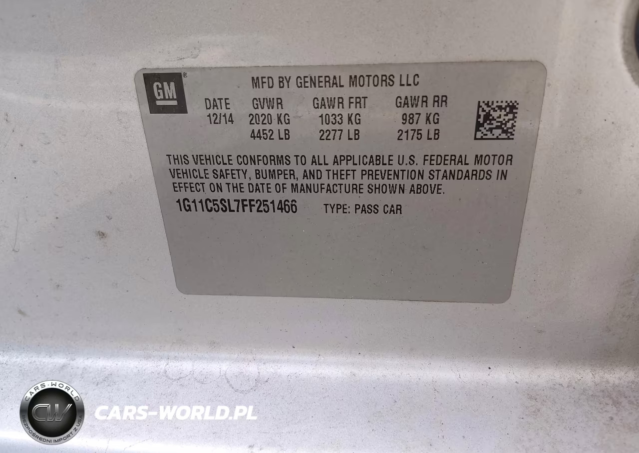 2015 Chevrolet Malibu 1Lt VIN:1G11C5SL7FF251466 - 9