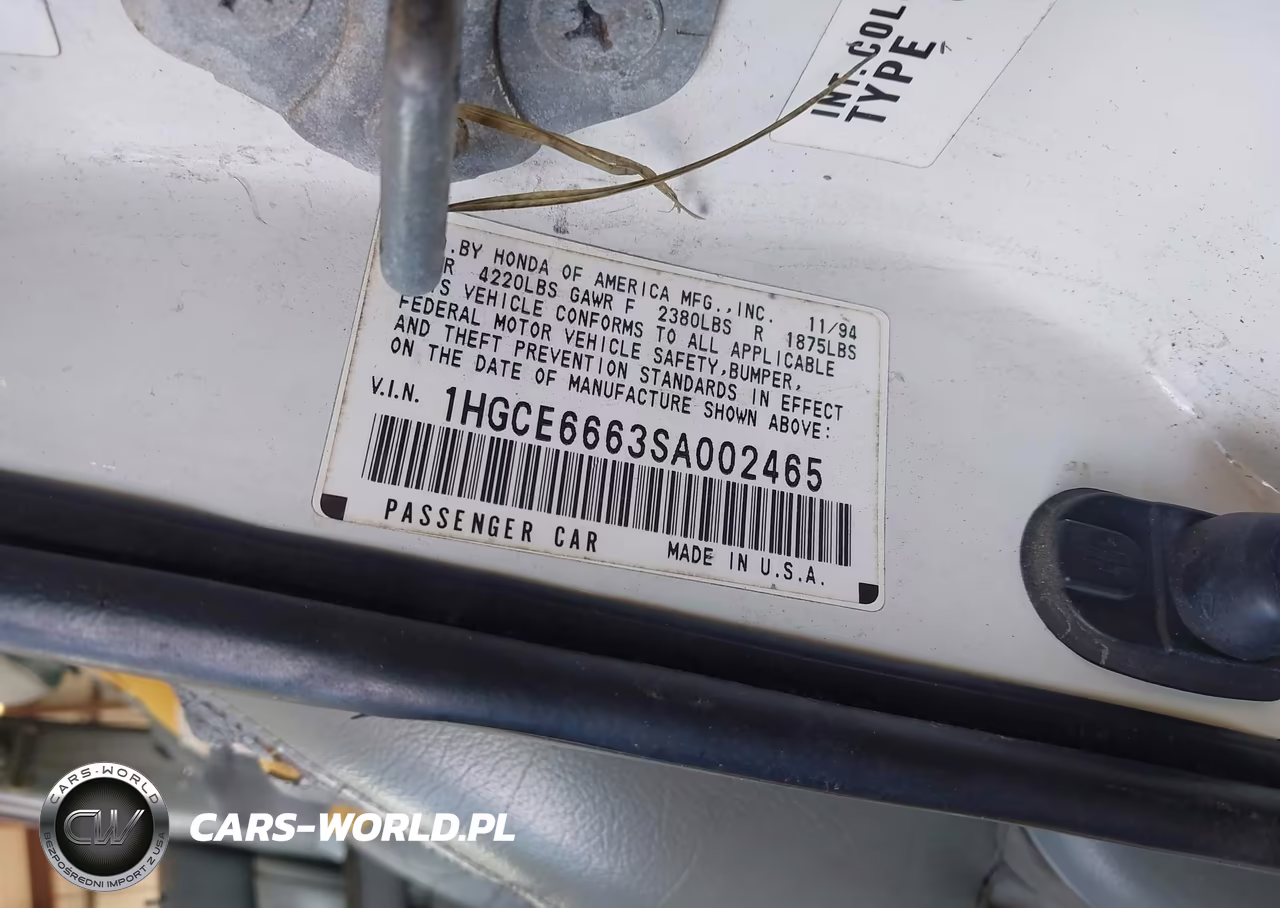 1995 Honda Accord Ex VIN:1HGCE6663SA002465 - 9