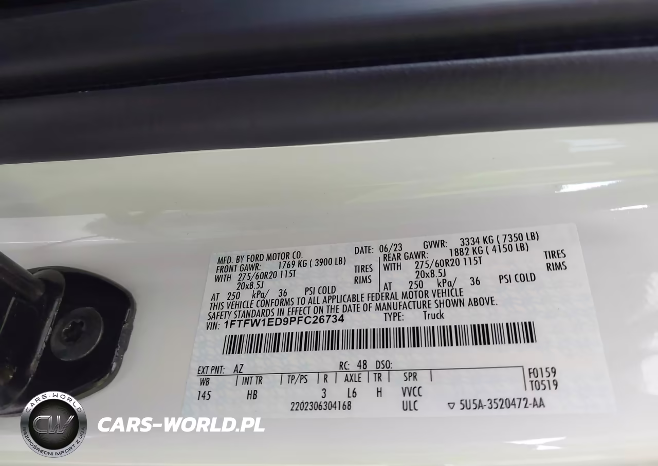 2023 Ford F-150 Lariat VIN:1FTFW1ED9PFC26734 - 9
