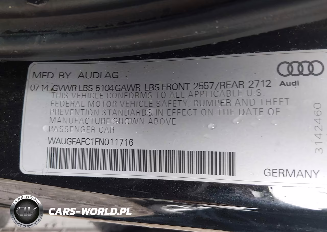 2015 Audi A6 2.0T Premium VIN:WAUGFAFC1FN011716 - 9