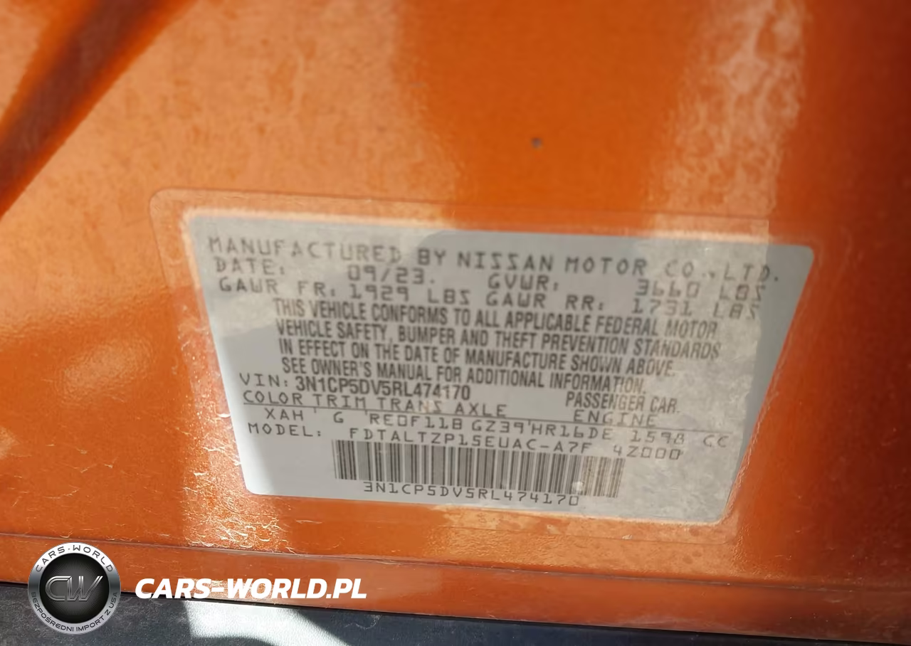2024 Nissan Kicks Sr Xtronic Cvt VIN:3N1CP5DV5RL474170 - 9