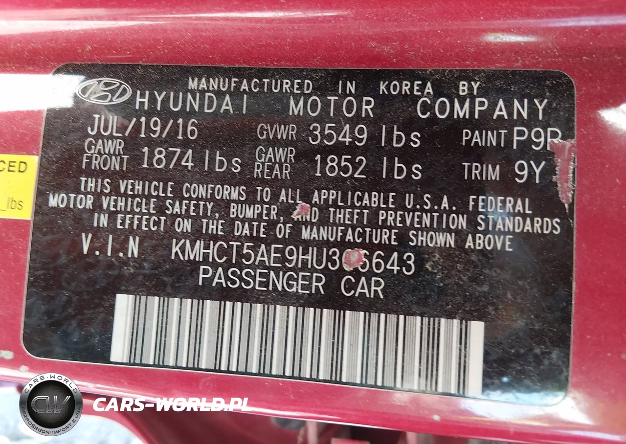 2017 Hyundai Accent Se VIN:KMHCT5AE9HU306643 - 9