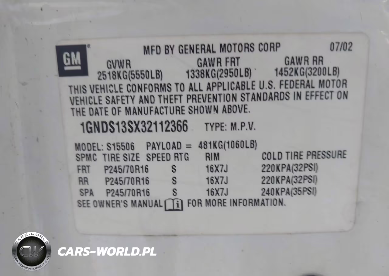 2003 Chevrolet Trailblazer Lt VIN:1GNDS13SX32112366 - 9