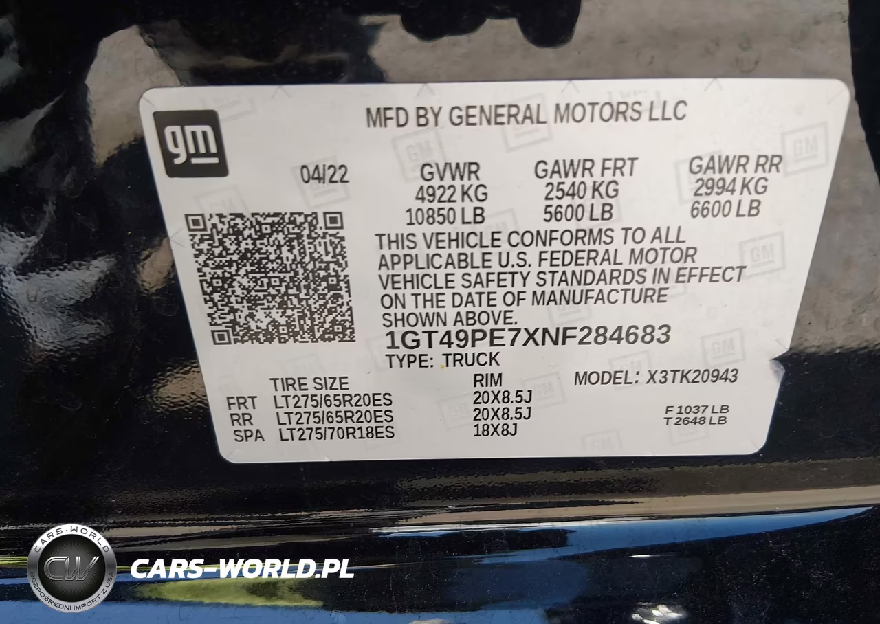 2022 GMC Sierra 2500Hd 4Wd Long Bed At4 VIN:1GT49PE7XNF284683 - 9