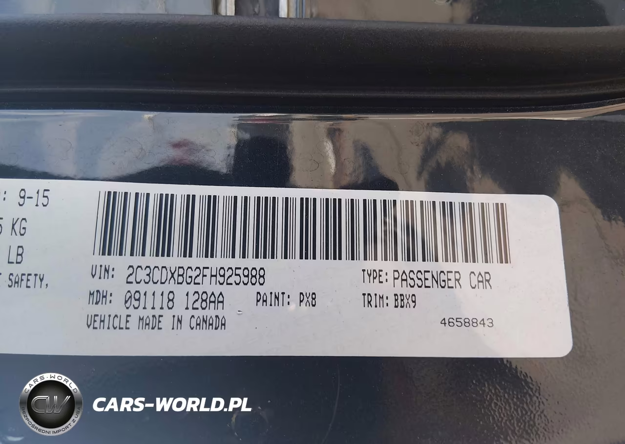 2015 Dodge Charger Se VIN:2C3CDXBG2FH925988 - 9