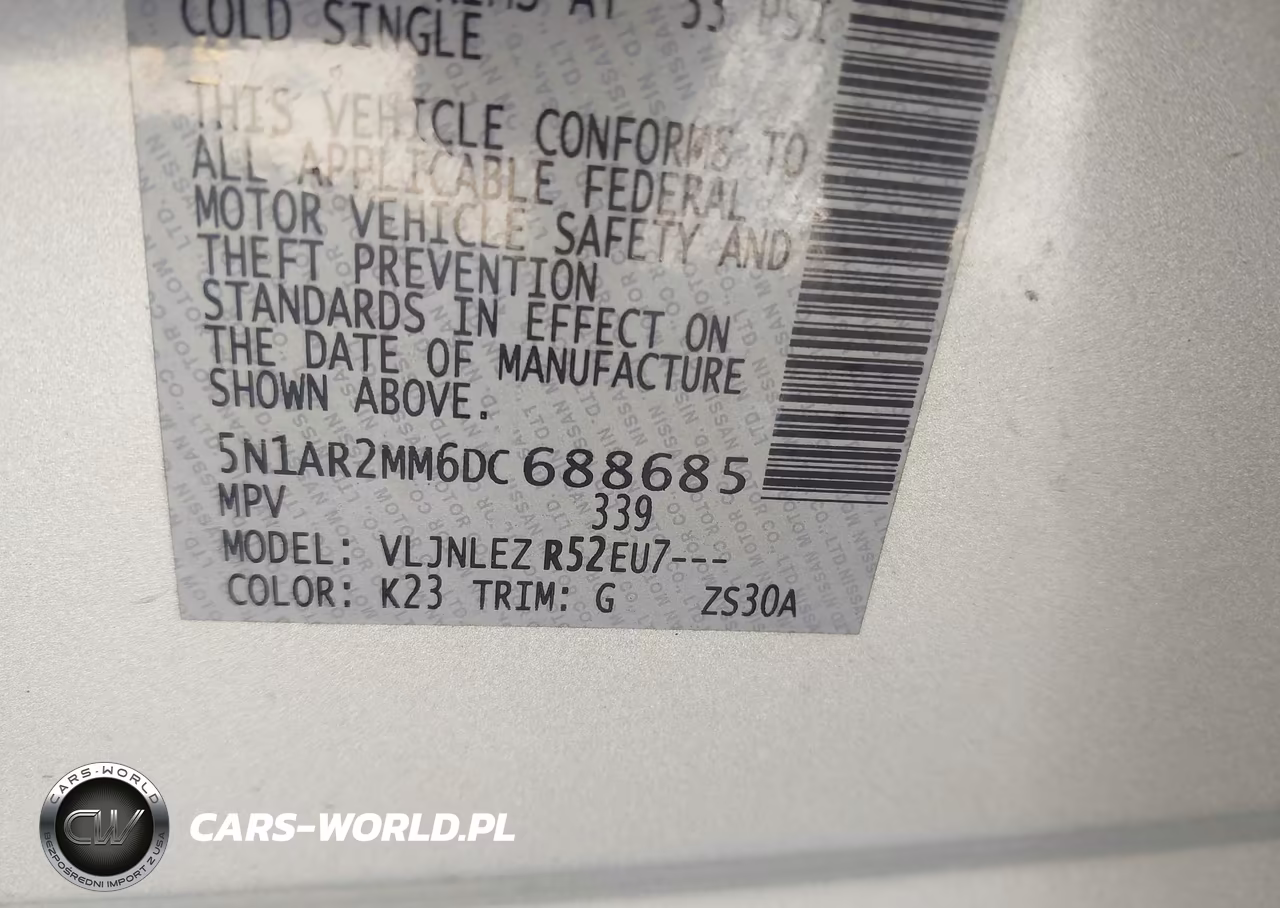 2013 Nissan Pathfinder Sv VIN:5N1AR2MM6DC688685 - 9
