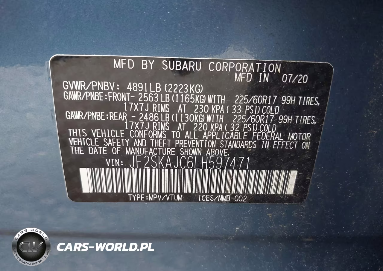 2020 Subaru Forester Premium VIN:JF2SKAJC6LH597471 - 9